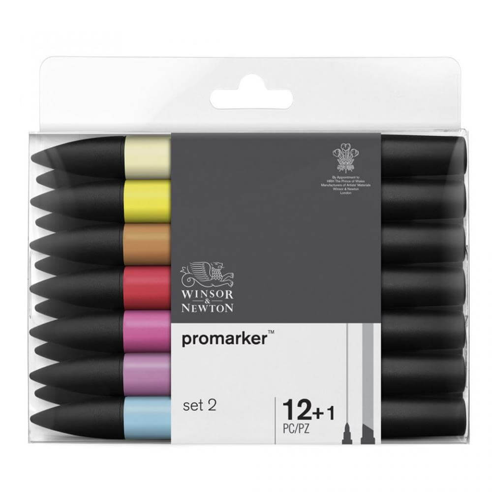 Winsor and Newton 12 + 1 Promarker Set 2